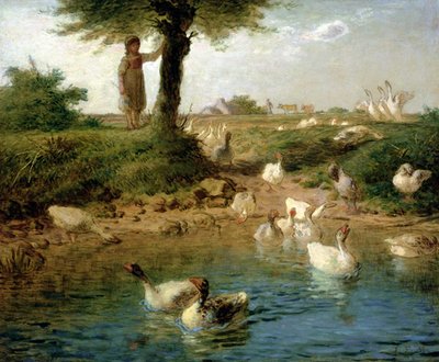 グースキーパー 作： Jean Francois Millet